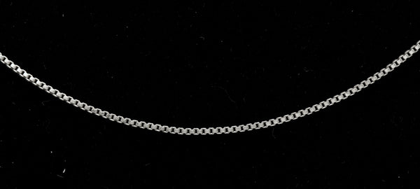 Vintage Sterling Silver Italian Box Link Chain Necklace - 18.5"