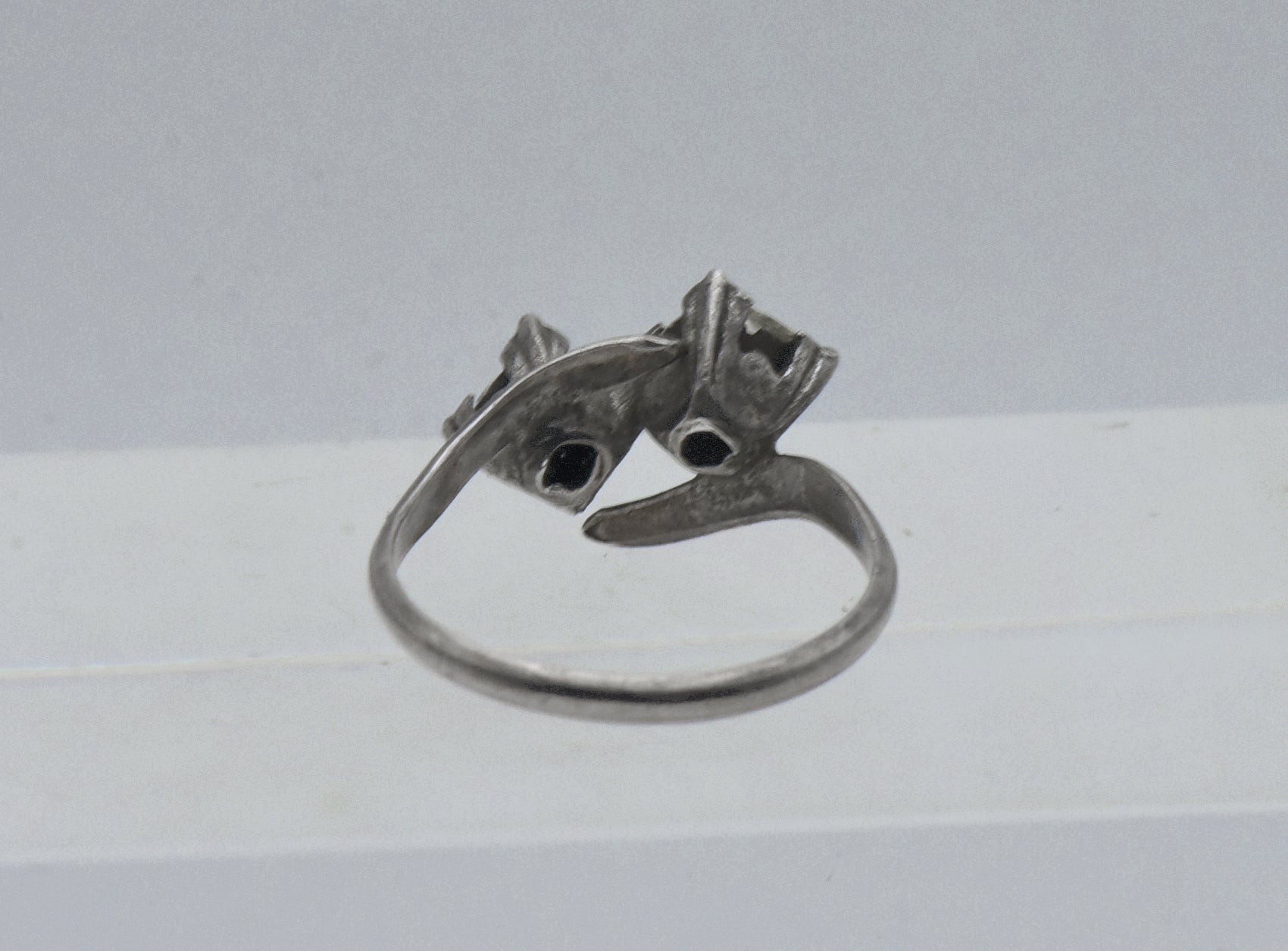 McGrath-Hamin - Vintage Sterling Silver and Rhinestone Ring - Size 4.25