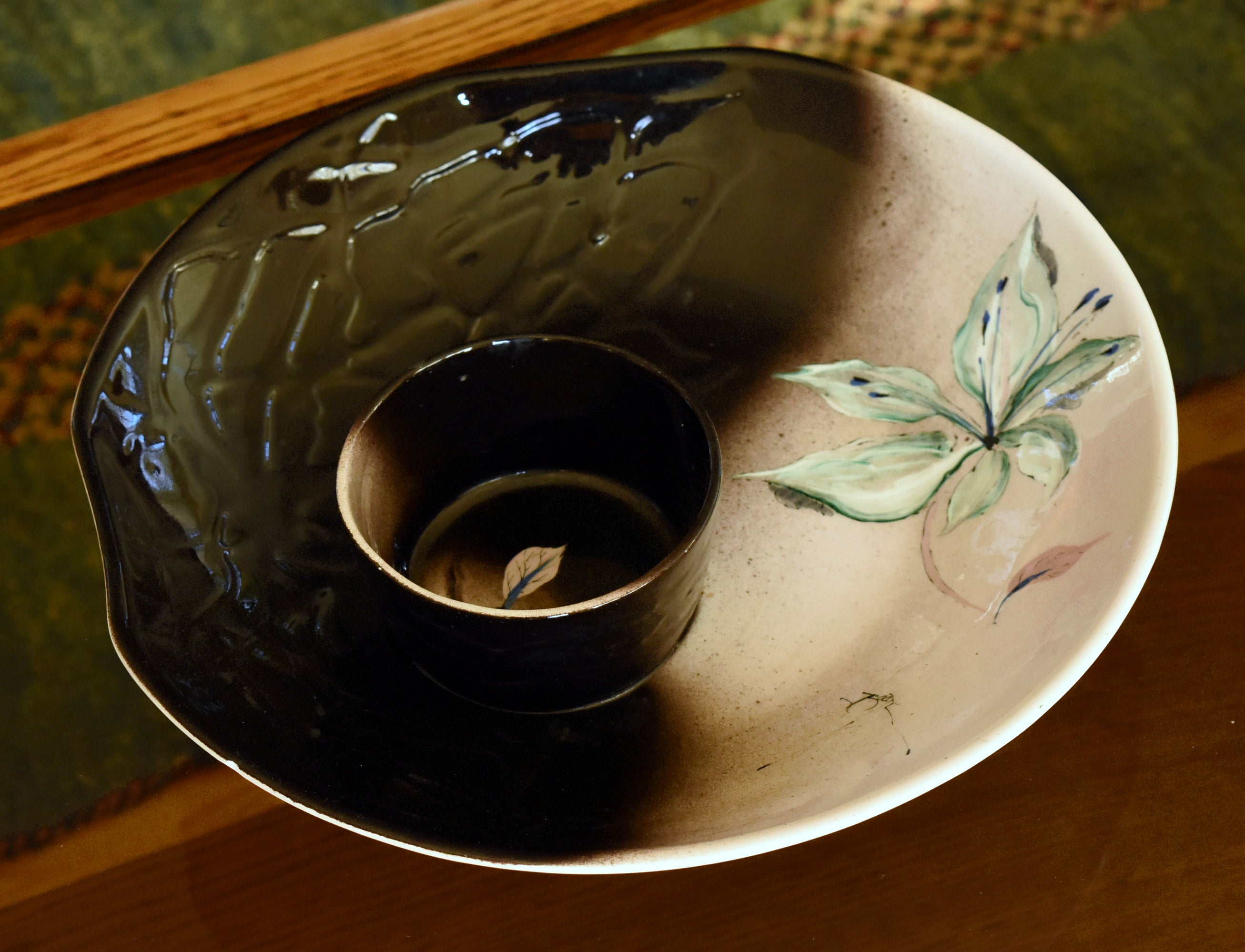 Baatz - Vintage Hand Painted Chips and Dip Platter