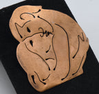 Joseph Gourdji - Vintage Handmade Copper Embracing Couple Pendant