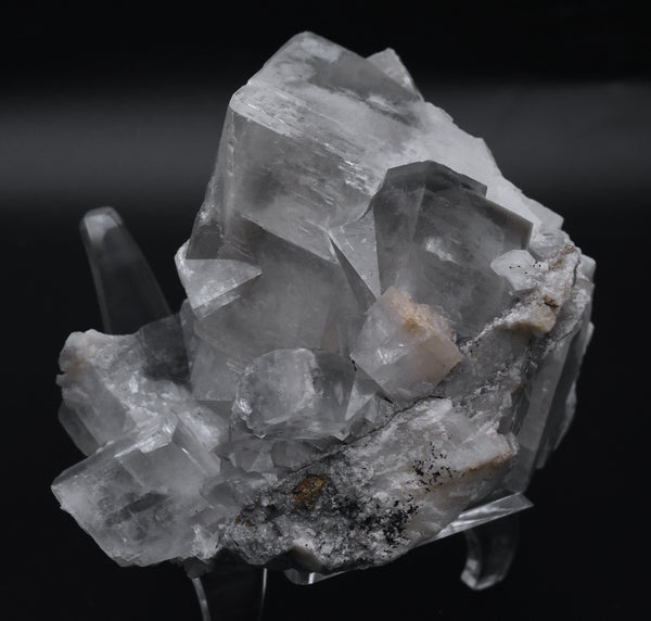 Gray Calcite Crystal Cluster Mineral Specimen - Mexico