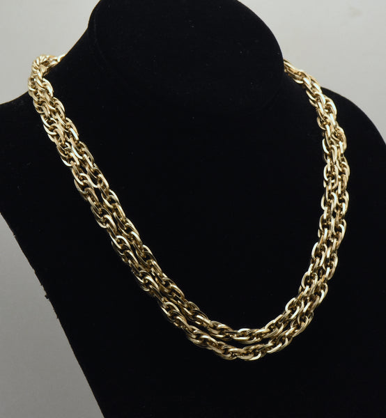 Sarah Coventry - Vintage Gold Tone Metal Chain - 37"