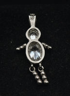 Sterling Silver Stick Figure Pendant