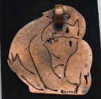 Joseph Gourdji - Vintage Handmade Copper Embracing Couple Pendant