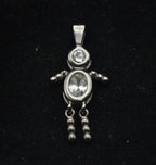 Sterling Silver Stick Figure Pendant