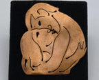 Joseph Gourdji - Vintage Handmade Copper Embracing Couple Pendant