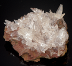 Carminite and Calcite Crystal Cluster Mineral Specimen - Mexico