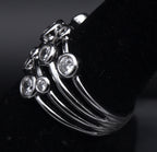 Sterling Silver Cubic Zirconia Ring - Size 6