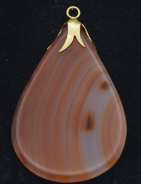 Polished Carnelian Slice Pendant