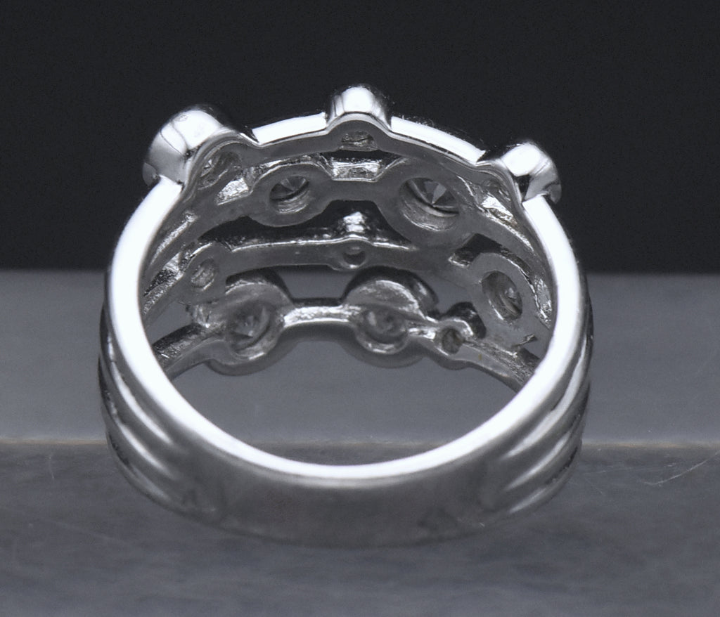 Sterling Silver Cubic Zirconia Ring - Size 6