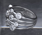 Sterling Silver Cubic Zirconia Ring - Size 6