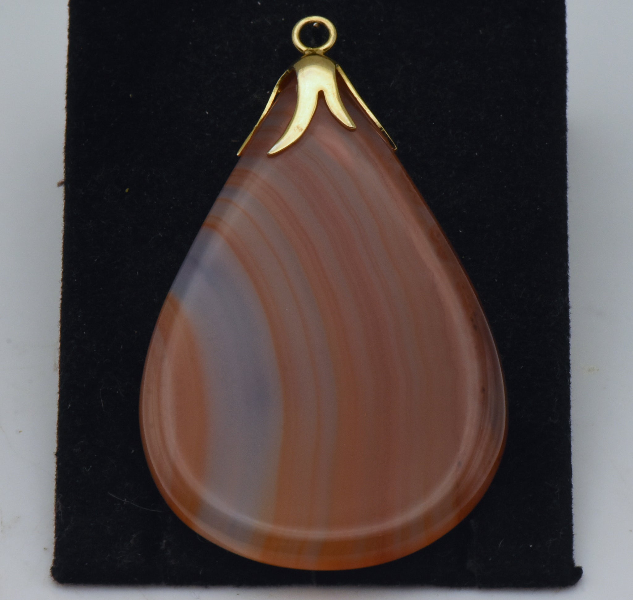 Polished Carnelian Slice Pendant