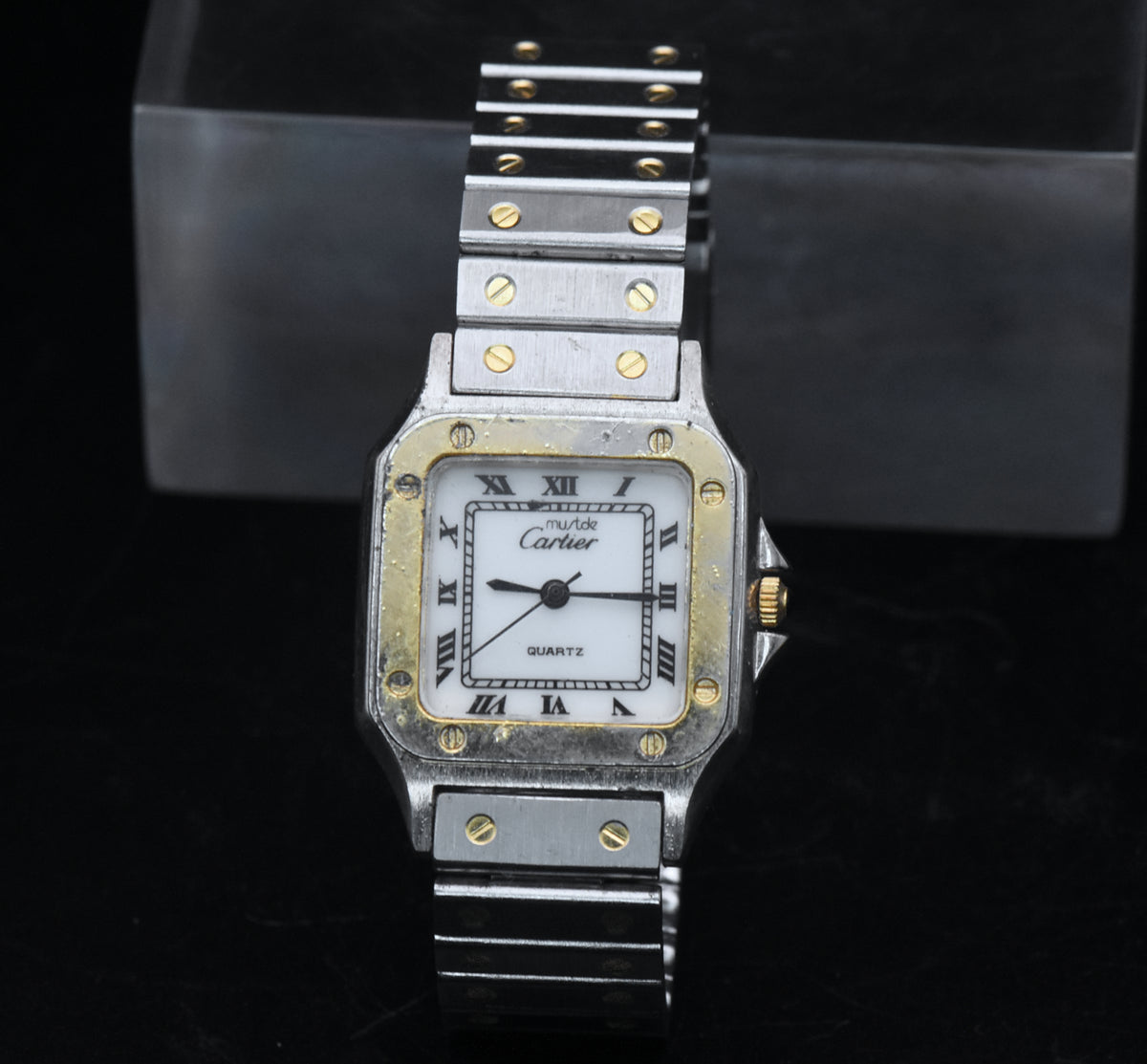 Must de Cartier Quartz Movement Santos Wristwatch