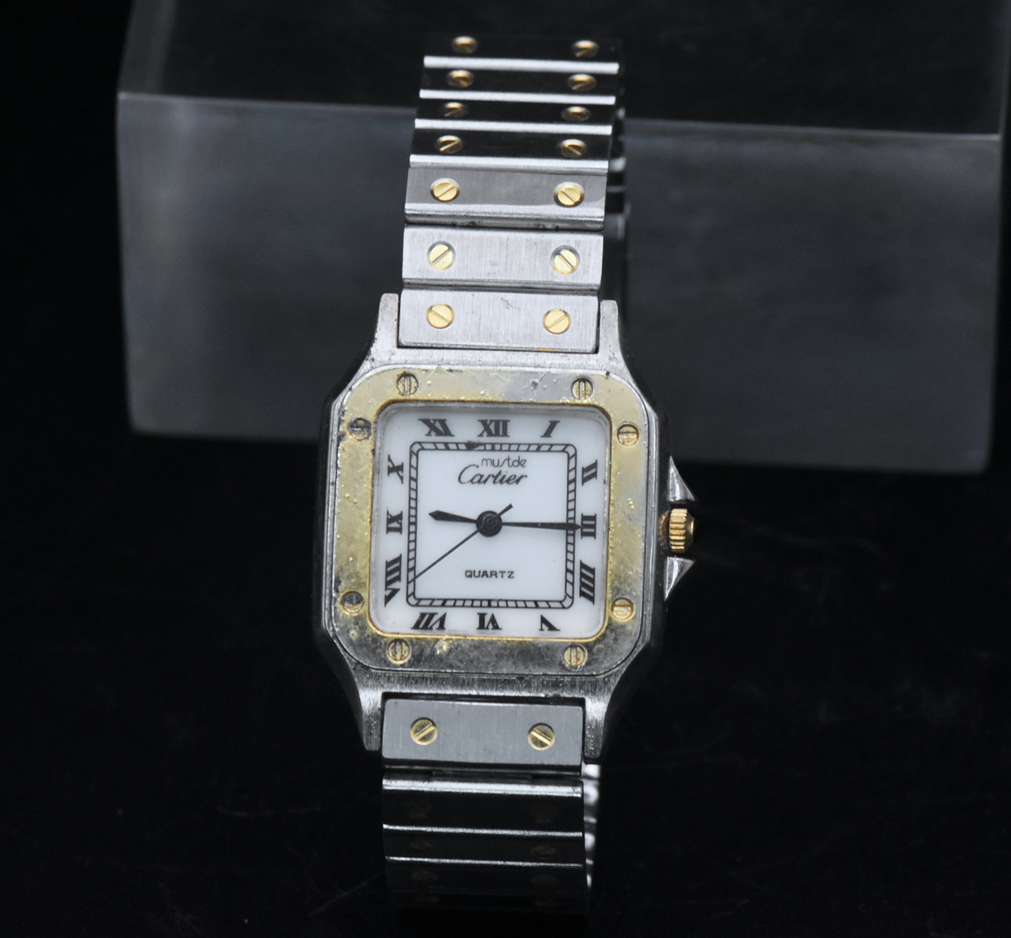 Must de Cartier Quartz Movement Santos Wristwatch
