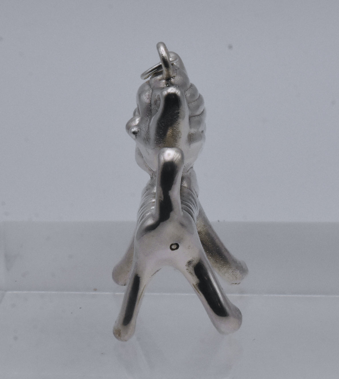 Vintage Sterling Silver Three Dimensional Cat Pendant