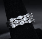 Sterling Silver Cubic Zirconia Band - Size 7