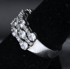 Sterling Silver Cubic Zirconia Band - Size 7