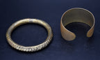 Vintage Pair of Brass Bangle and Cuff Bracelets