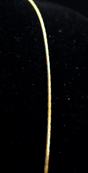 Vintage Gold Tone Cobra Link Chain Necklace - 24"
