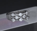 Sterling Silver Cubic Zirconia Band - Size 7
