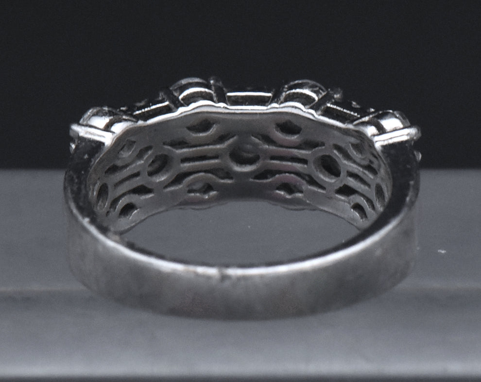 Sterling Silver Cubic Zirconia Band - Size 7