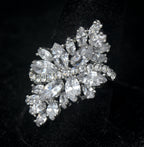 Vintage CZ Cluster Cocktail Ring - Size 9.5