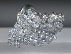Vintage CZ Cluster Cocktail Ring - Size 9.5