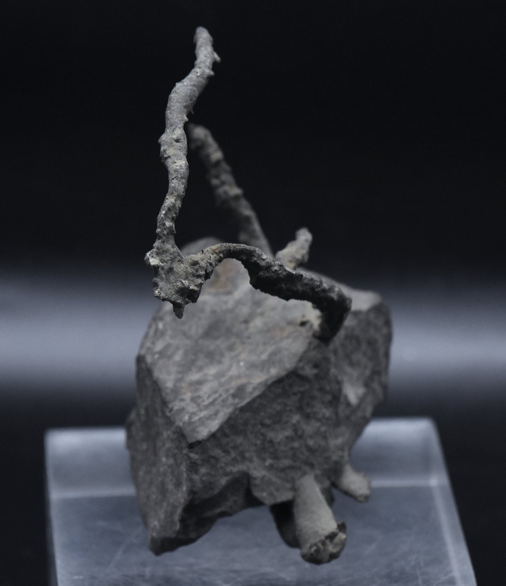 Native Copper Pipe Amygdule in Matrix Mineral Specimen