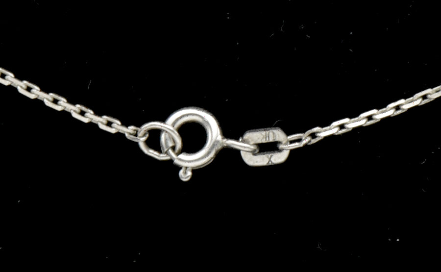 Solvar - Sterling Silver Claddagh Cross Pendant on Sterling Chain Necklace - 17.75"