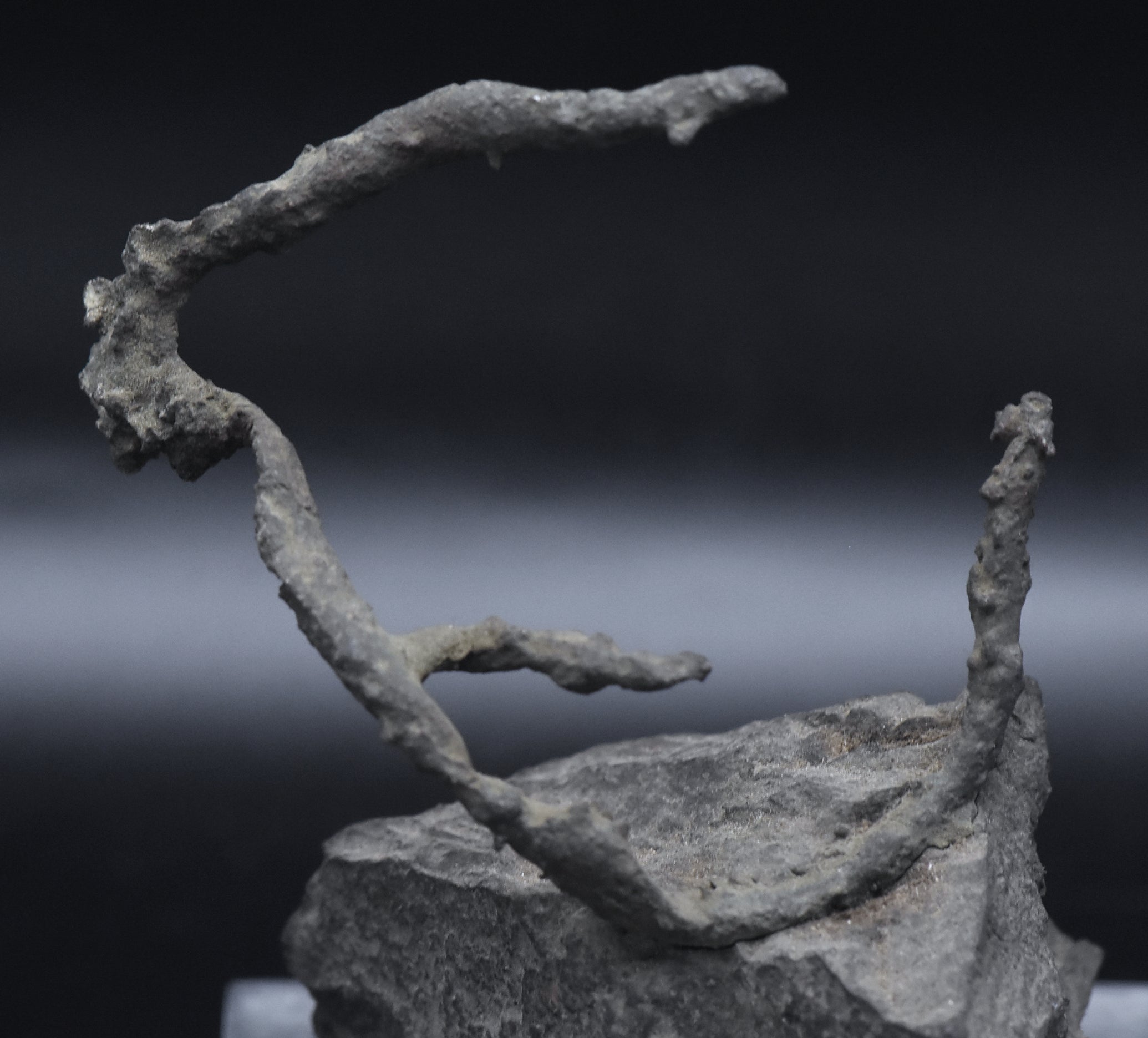 Native Copper Pipe Amygdule in Matrix Mineral Specimen