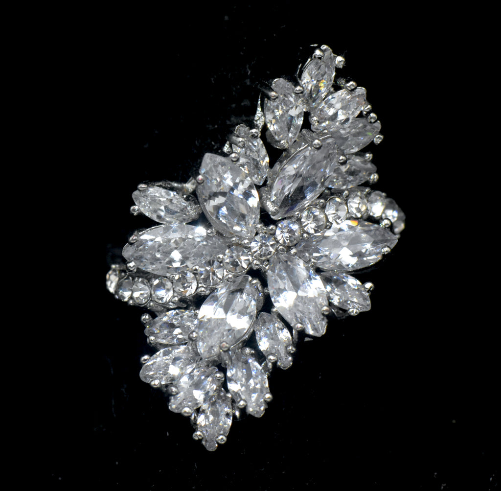 Vintage CZ Cluster Cocktail Ring - Size 9.5