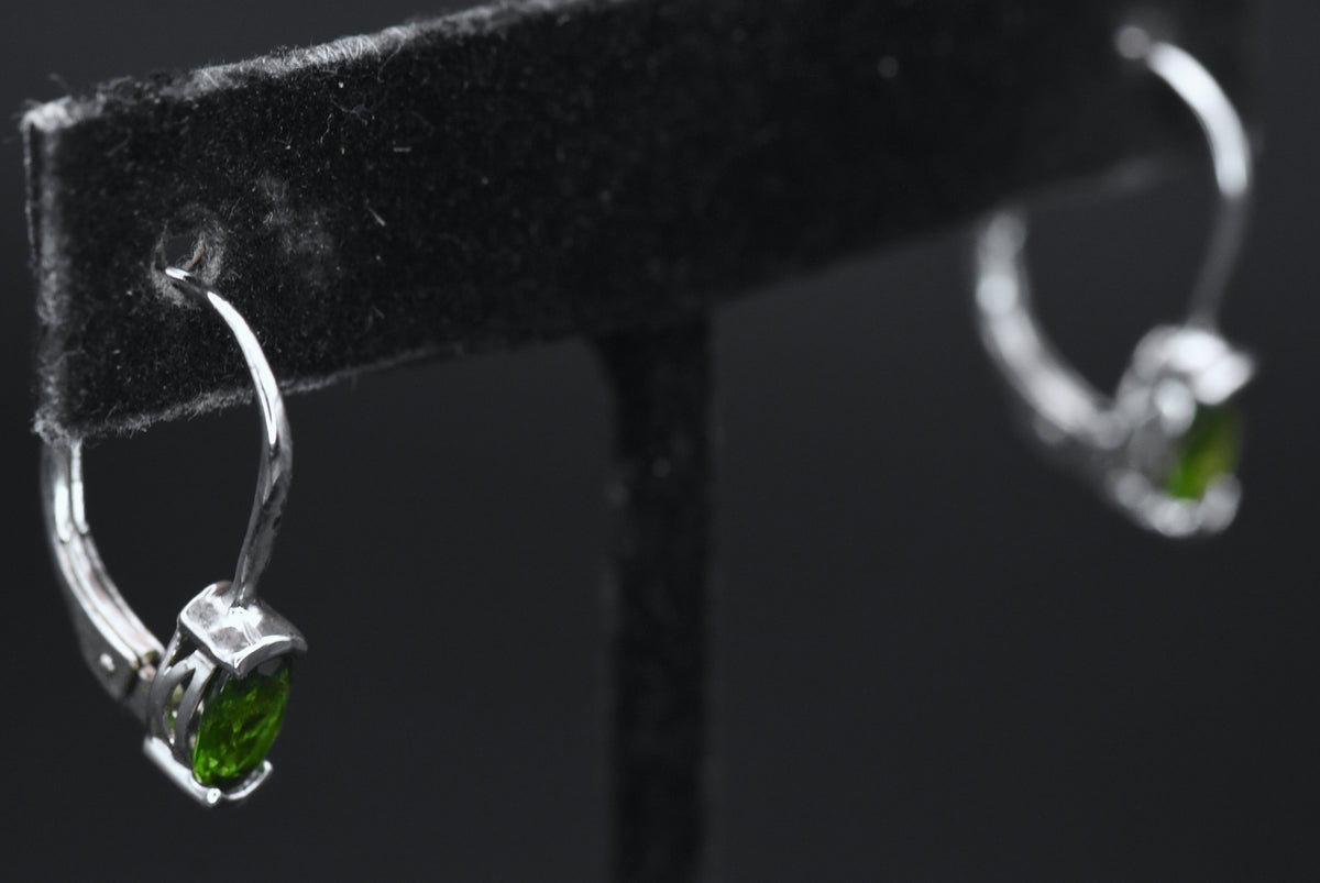 Chrome Diopside Sterling Silver Earrings