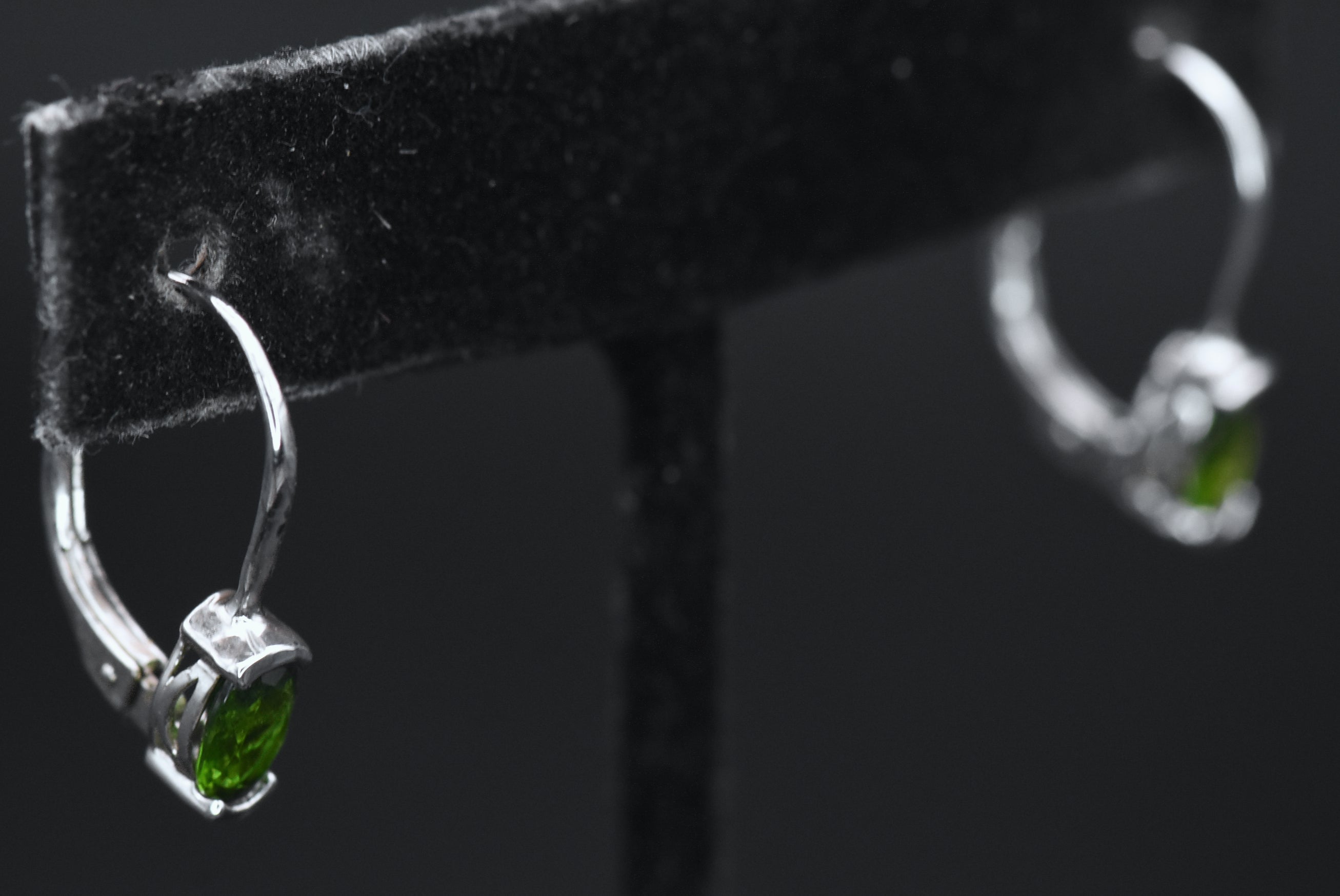 Chrome Diopside Sterling Silver Earrings