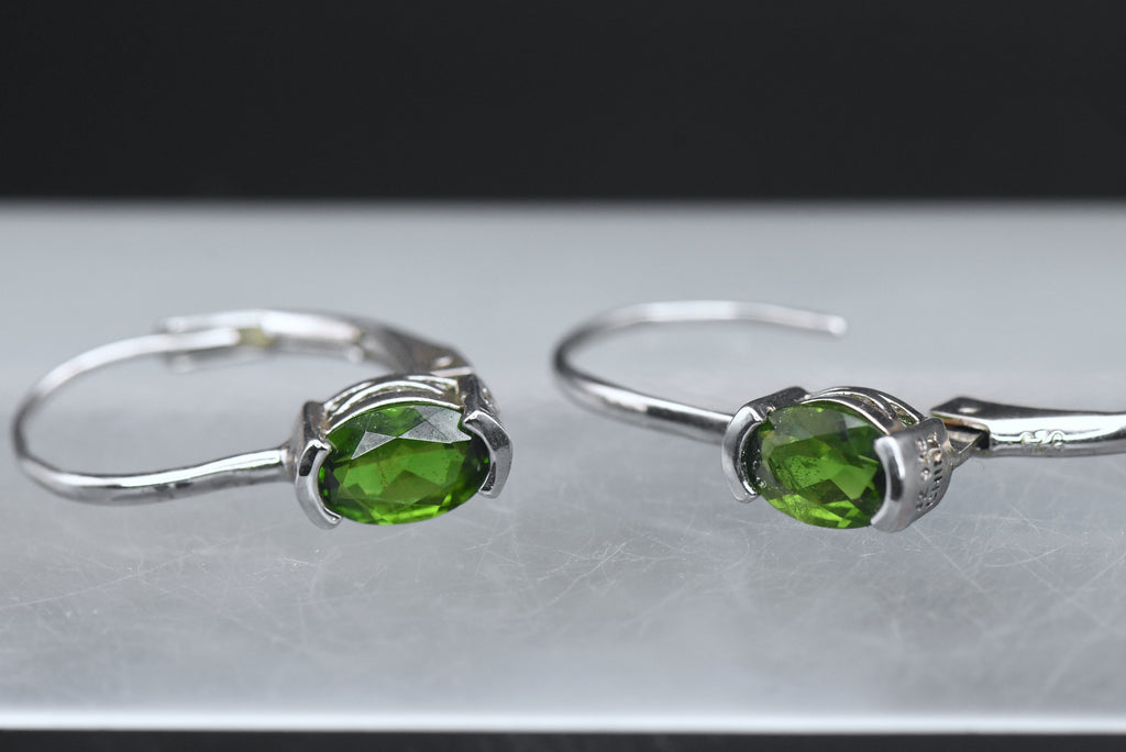 Chrome Diopside Sterling Silver Earrings