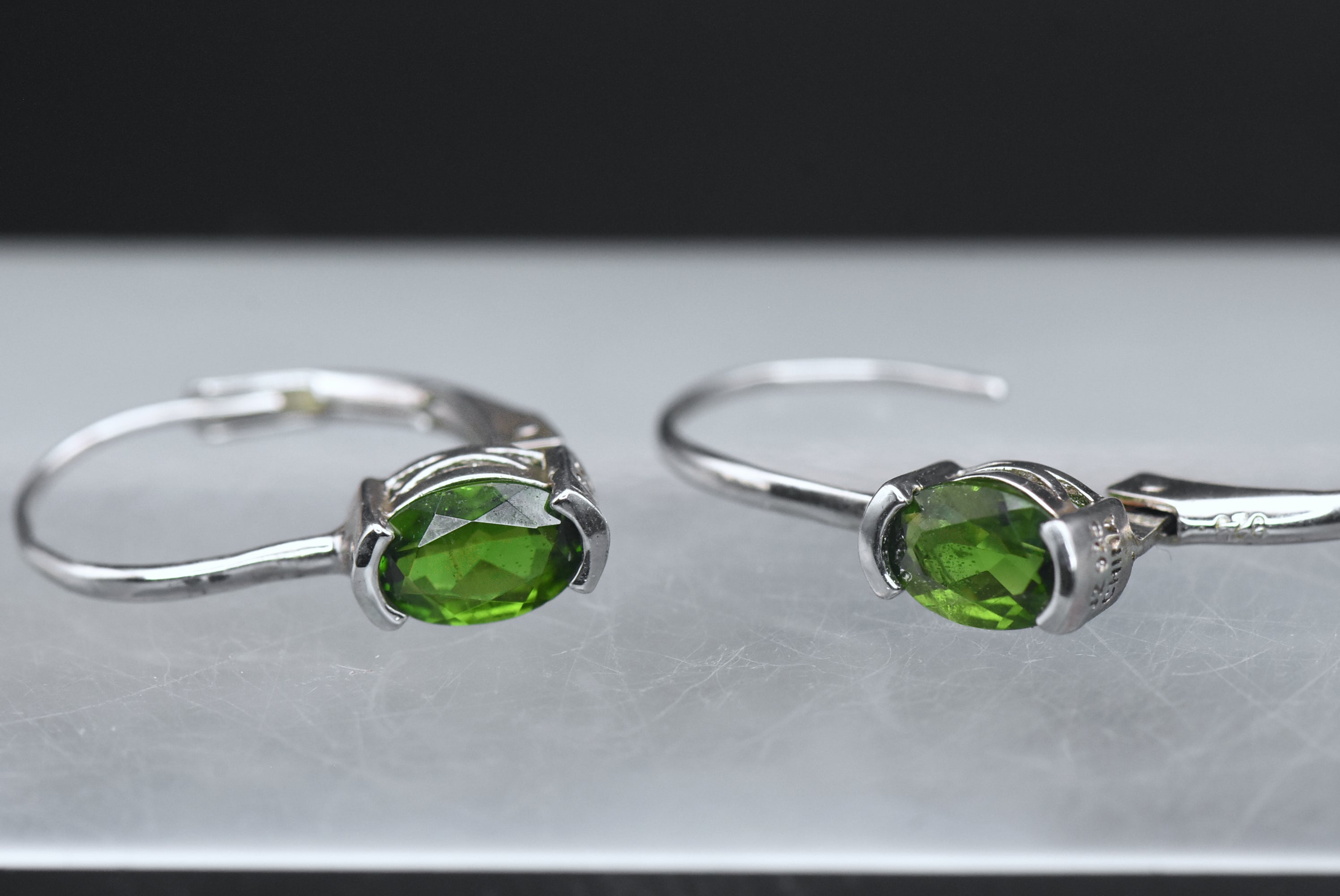 Chrome Diopside Sterling Silver Earrings