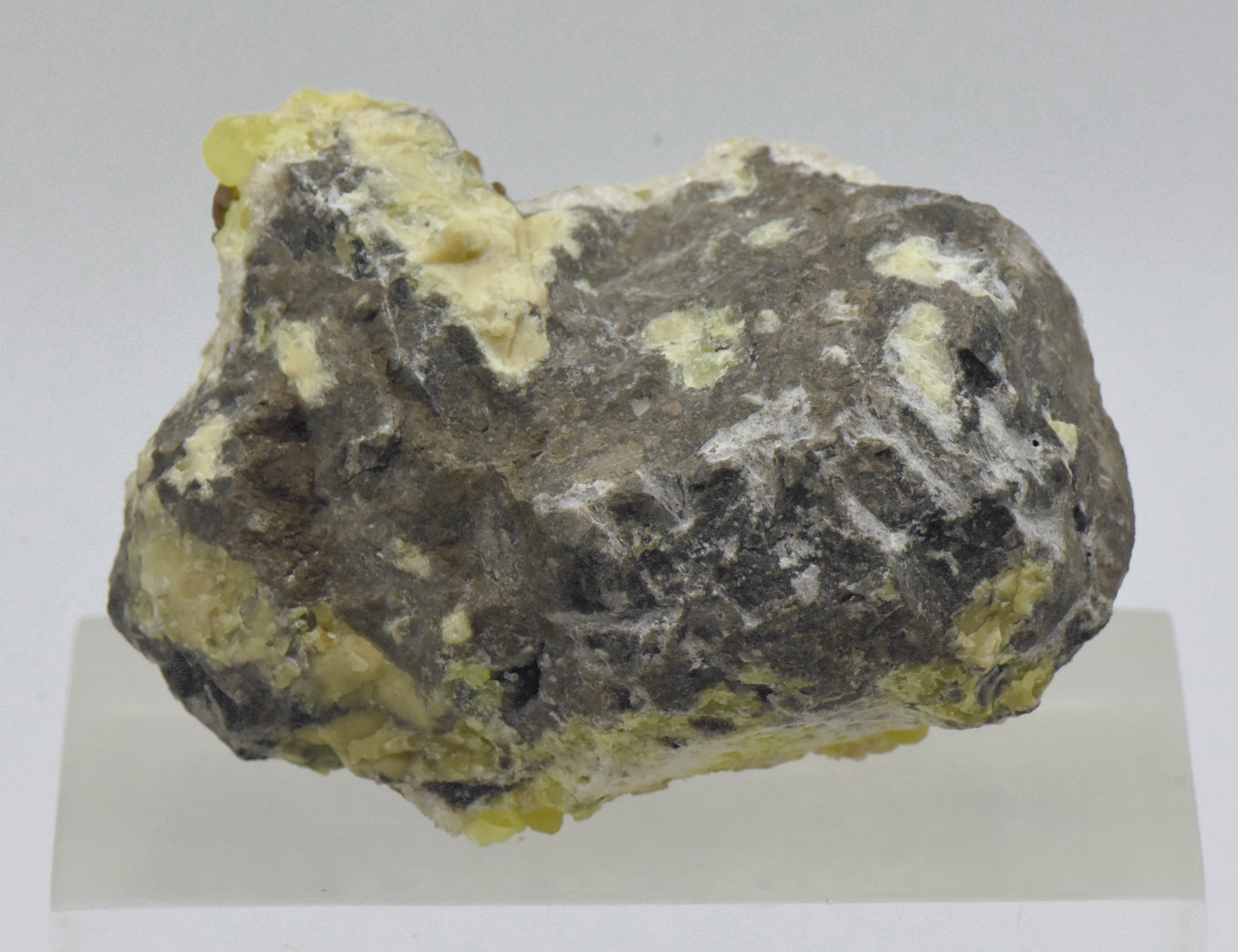 Celestine Crystal Cluster with Sulfur Mineral Specimen - Poland