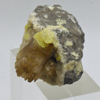 Celestine Crystal Cluster with Sulfur Mineral Specimen - Poland