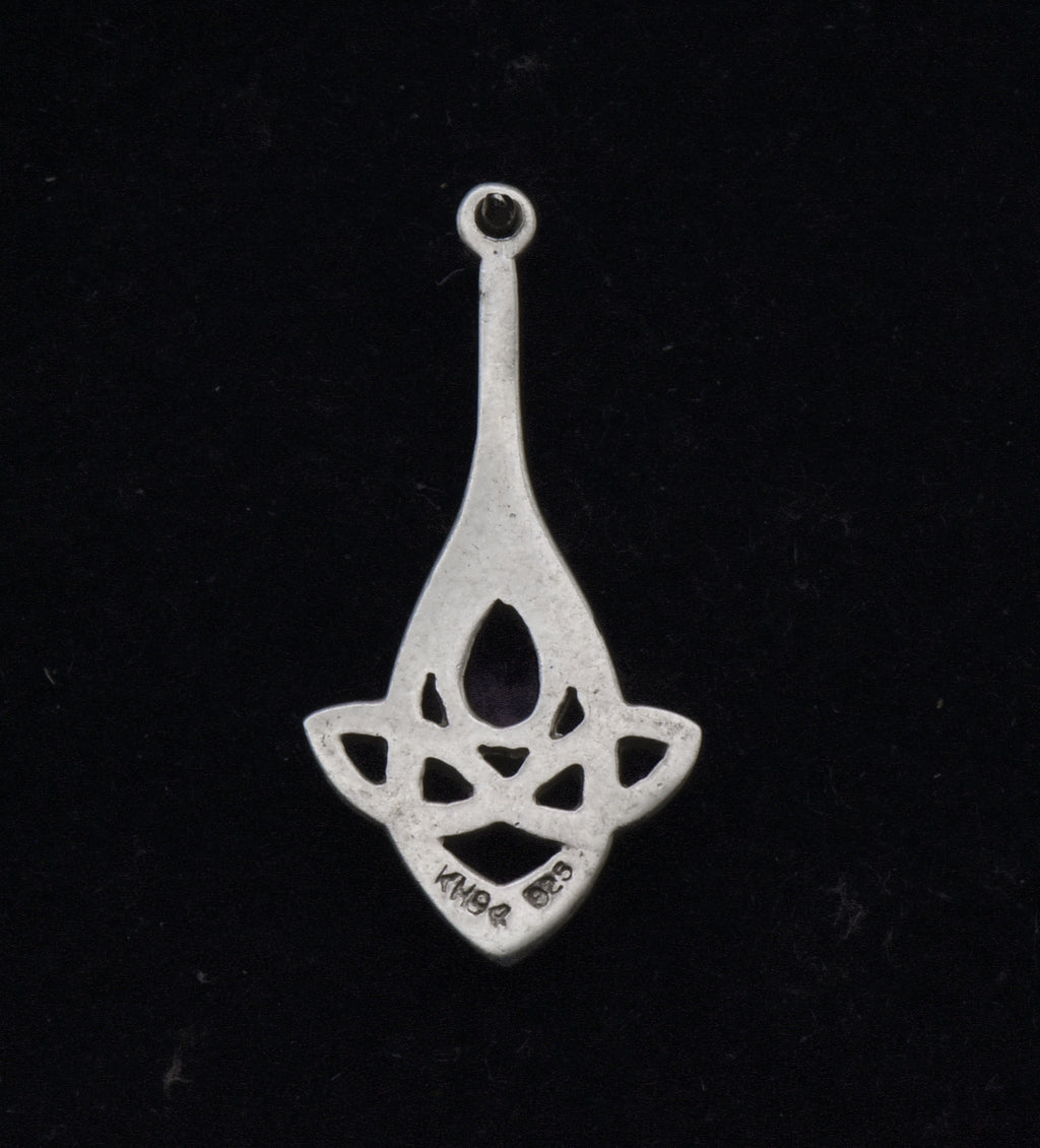 Kit Heath - Vintage Sterling Silver Amethyst Celtic Knot Pendant
