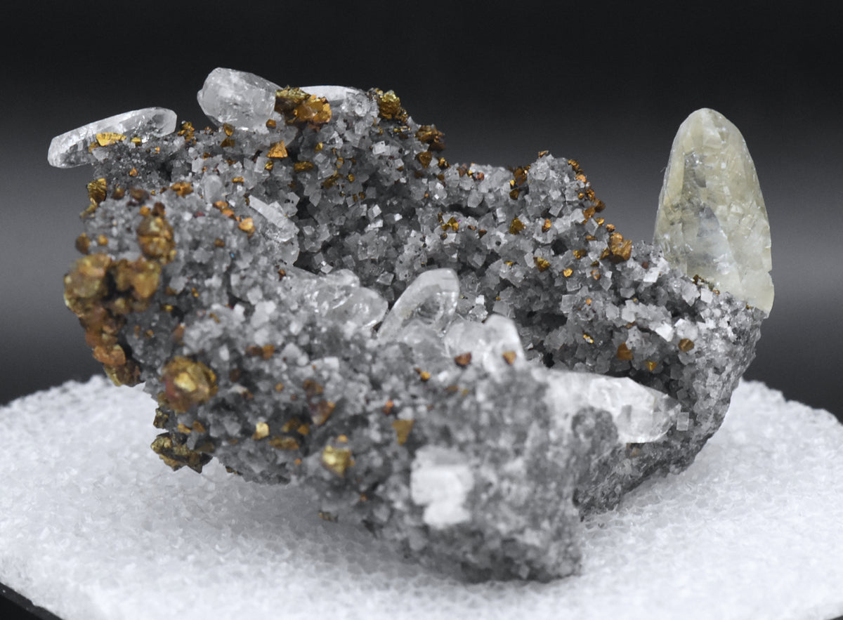Calcite and Chalcopyrite Mineral Specimen - Missouri, USA