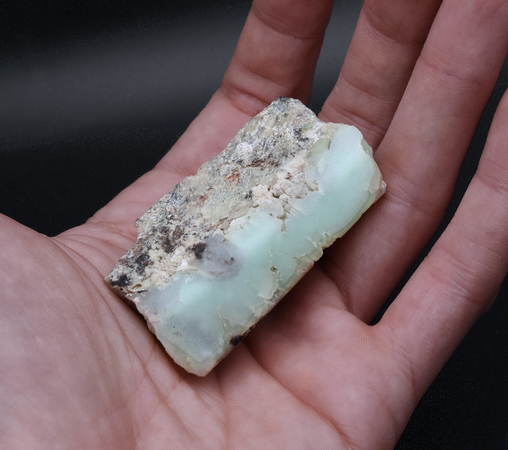 Partially Polished Chrysoprase Specimen - Poland