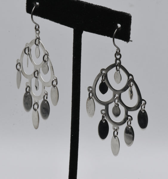 Vintage Sterling Silver Chandelier Dangle Earrings
