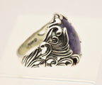 Carolyn Pollack - Stunning Vintage Charoite Sterling Silver Ring - Size 8