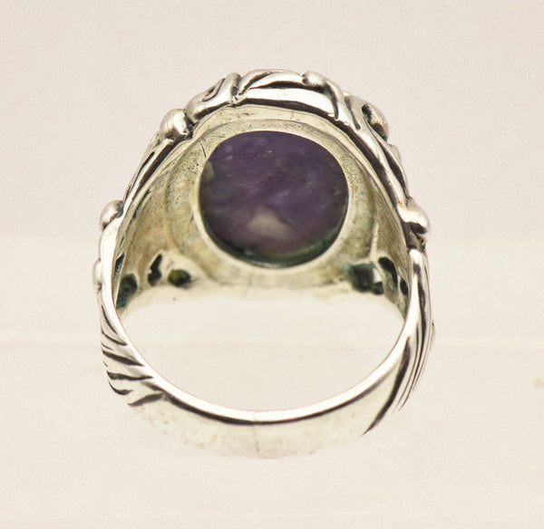 Carolyn Pollack - Stunning Vintage Charoite Sterling Silver Ring - Size 8