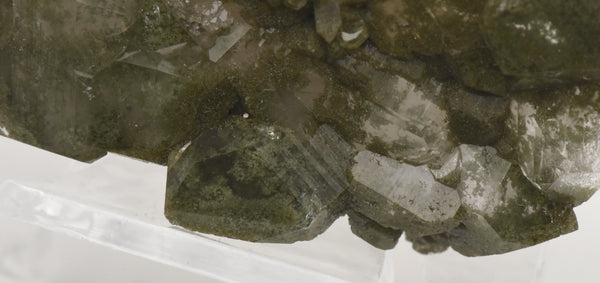 Chlorite Included Quartz Crystal Cluster Specimen - Greece