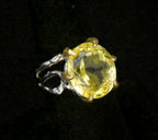 Vintage Citrine Sterling Silver Organic Claws Ring - Size 7.25