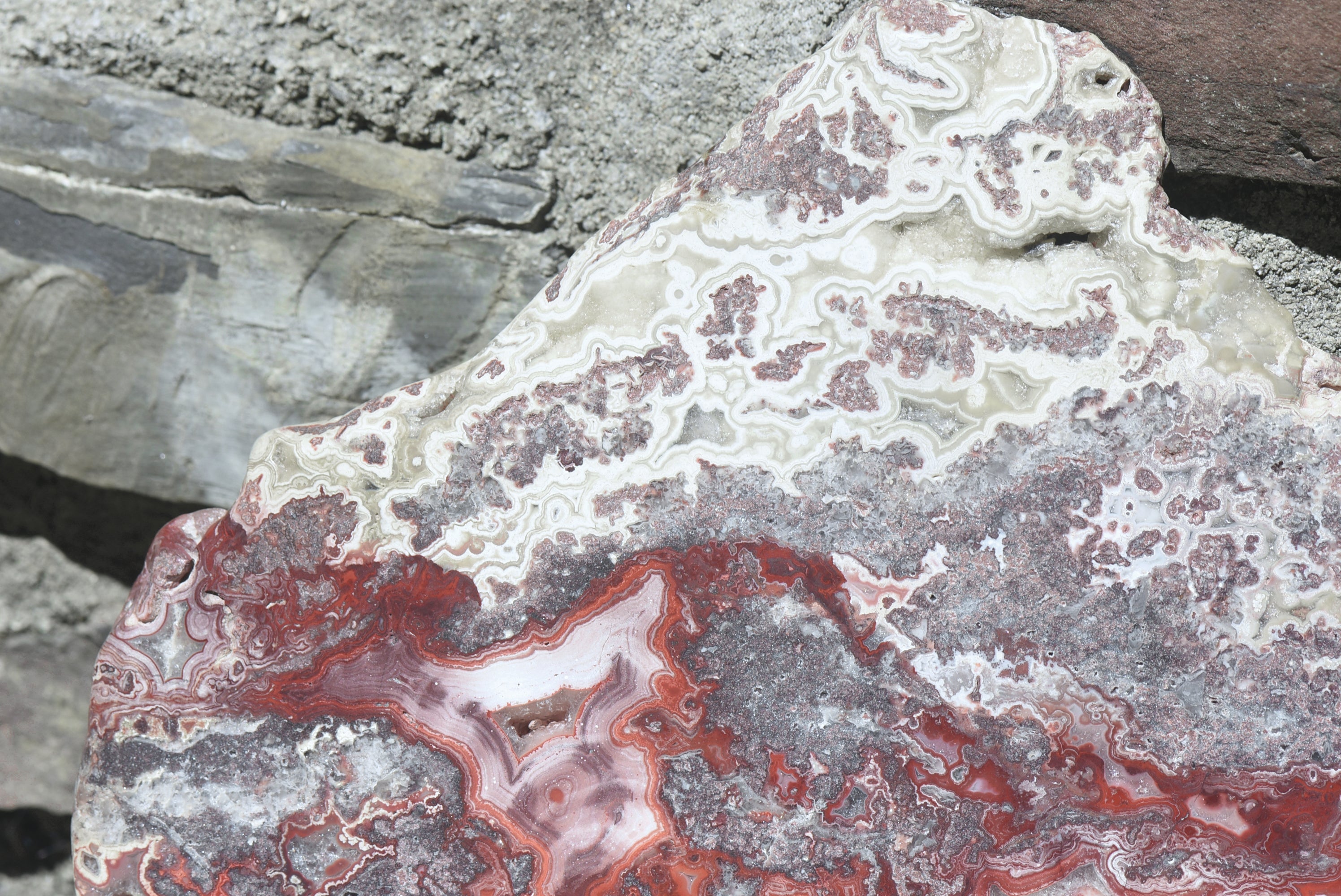Crazy Lace Agate Large Polished Slab - 749g