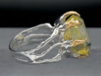 Vintage Citrine Sterling Silver Organic Claws Ring - Size 7.25