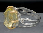Vintage Citrine Sterling Silver Organic Claws Ring - Size 7.25