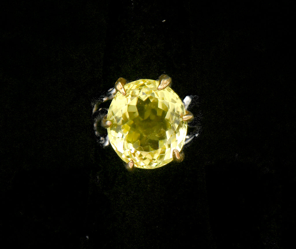 Vintage Citrine Sterling Silver Organic Claws Ring - Size 7.25
