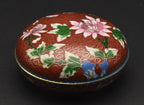 VIntage Round Cloisonne Enamel Lidded Box